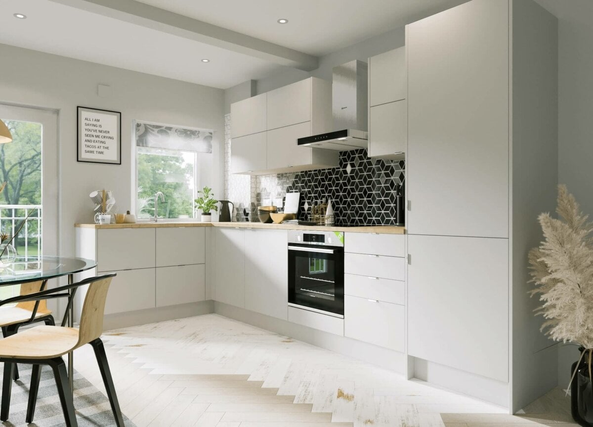 Slab Kitchen in Tusk