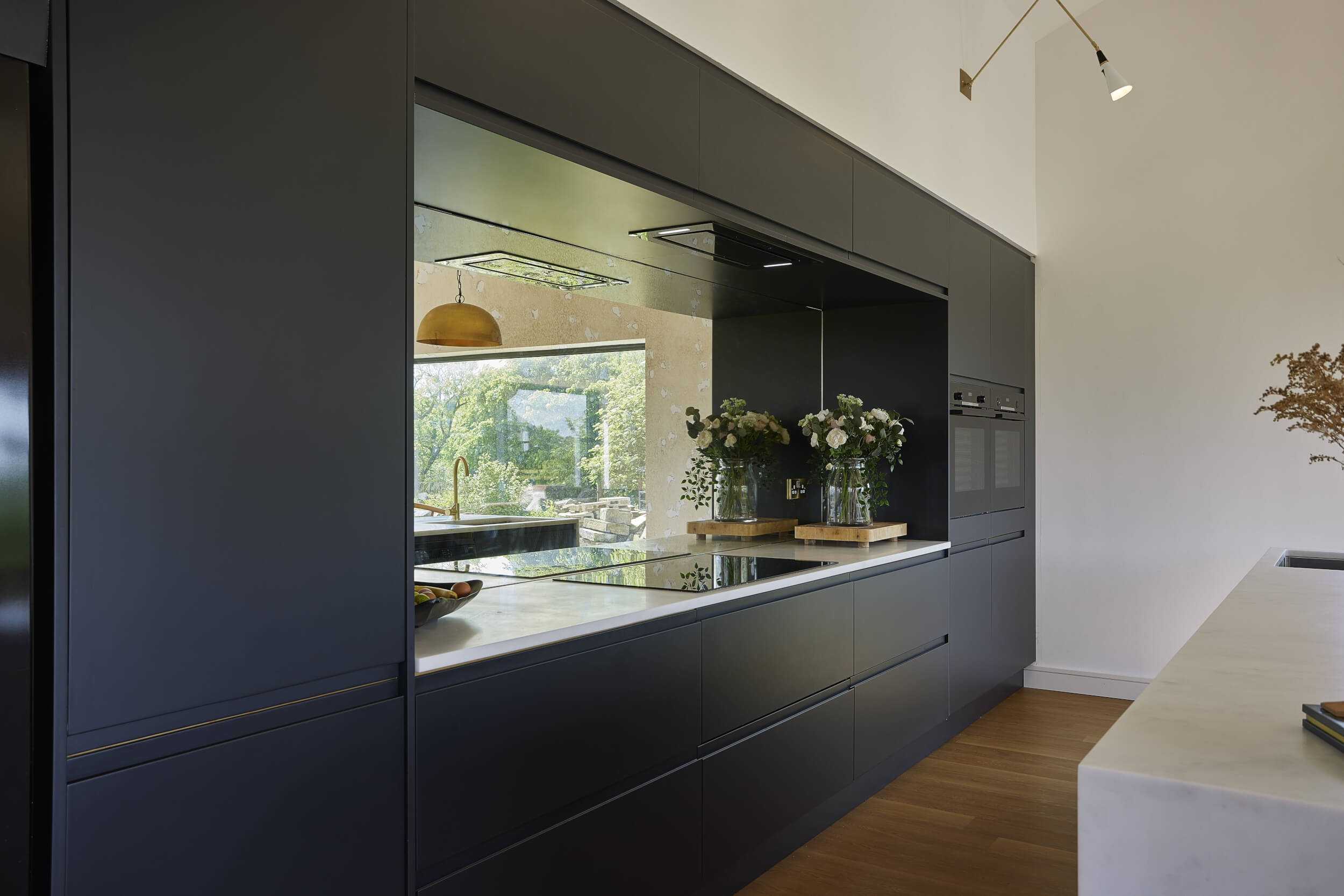 modern black kitchen
