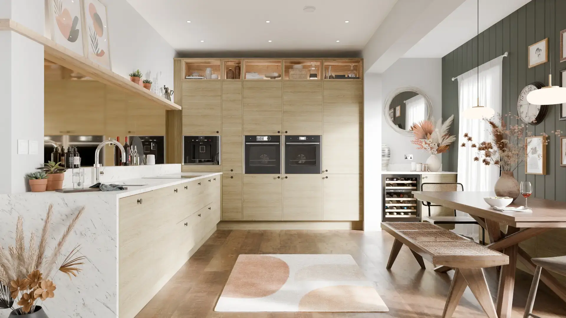 open plan vs close plan kitchens